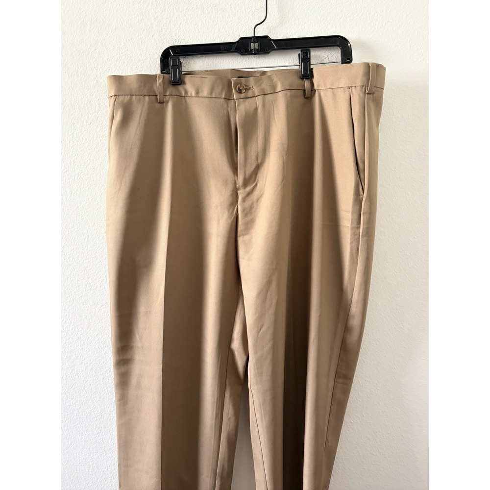 Arrow USA 1851 Men's Chino Pants 40x32 Straight Fit Khaki Tan Dress Trousers